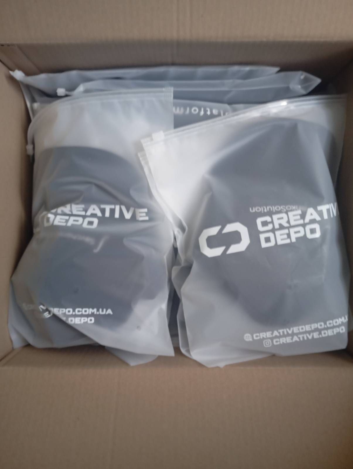 Merch batch in packaging